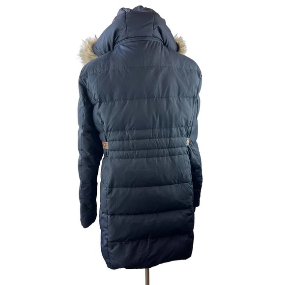 *Flaw Lauren Ralph Lauren Faux Fur Down Coat Black Faux Leather Trim Sherpa XXL - Picture 7 of 16